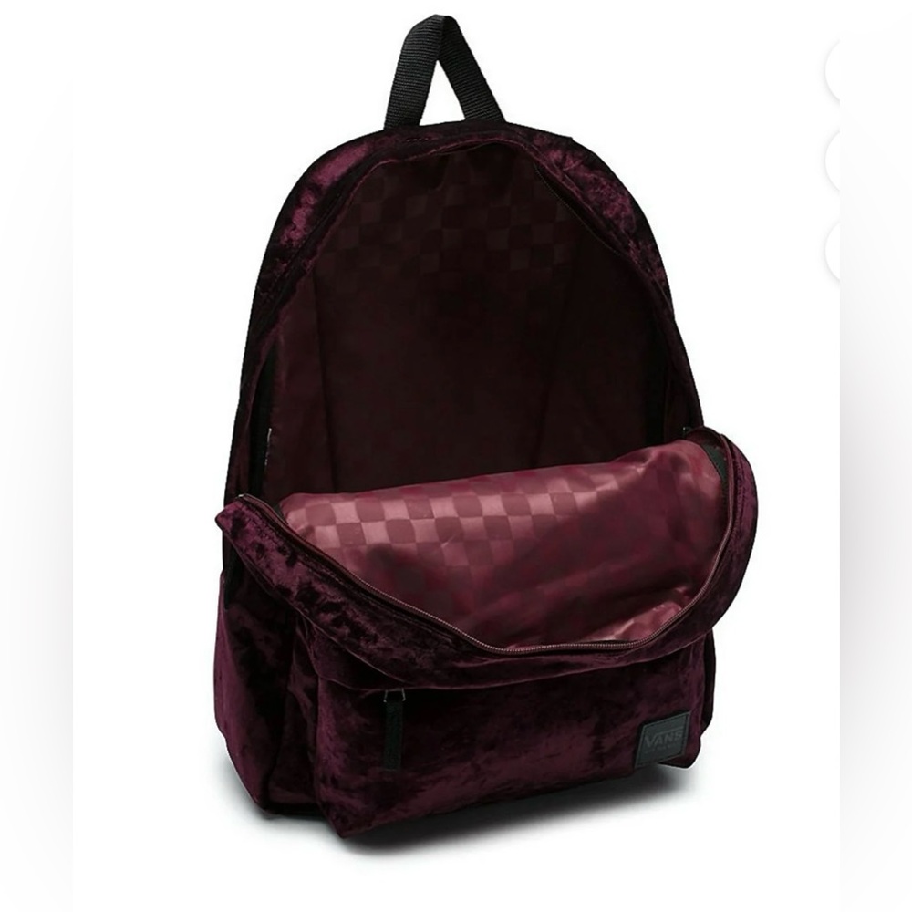 Crush velvet vans backpack